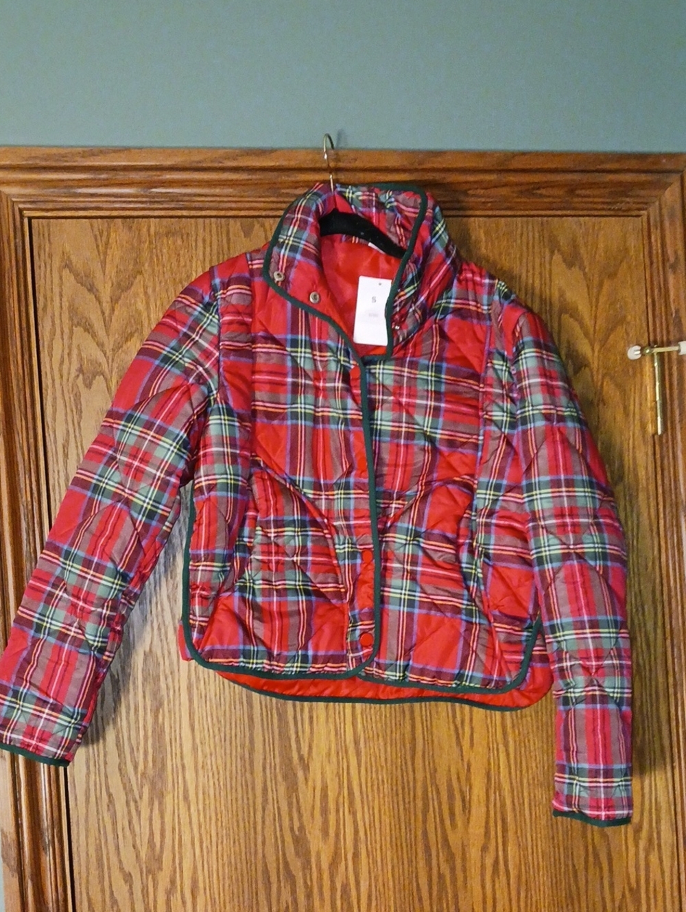 NWT Women's Fashion By Mirabeau Plaid Waist Length Jacket